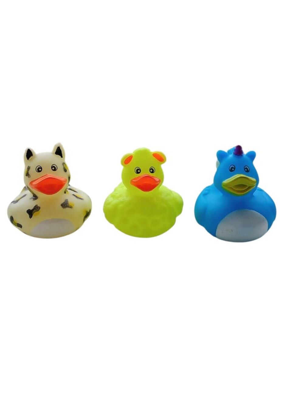 Set of 3 Rubber Duckies Ducks - Bath Toys - Unicorn - Jeep Enthusiasts